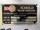 Used Schold Disperser Mixer. Maximum pressure 150 lbs. Speed 400 - 2000 rpm. Schold high pumper, 9