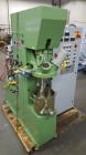 Used 2.5 Gallon Turello, Vacuum, Jacketed Triple Shaft Mixer, Model TMD-10. Triple shaft vacuum jacketed mixer with can. Stainless steel construction, 10 liter (app.2.5 gal.) working capacity, variab...