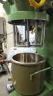 Used 2.5 Gallon Turello, Vacuum, Jacketed Triple Shaft Mixer, Model TMD-10. Triple shaft vacuum jacketed mixer with can. Stainless steel construction, 10 liter (app.2.5 gal.) working capacity, variab...