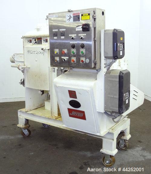 Used AMK Class IV Double Arm Mixtruder, 15 Gallon (60 Liter) Working Capacity, 304 Stainless Steel. Carbon steel jacketed bowl, 19-5/8” left to right x 18-1/8” front to back x approximately 18” deep....