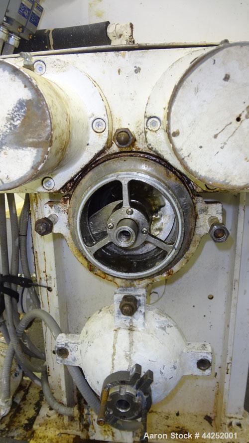 Used AMK Class IV Double Arm Mixtruder, 15 Gallon (60 Liter) Working Capacity, 304 Stainless Steel. Carbon steel jacketed bowl, 19-5/8” left to right x 18-1/8” front to back x approximately 18” deep....