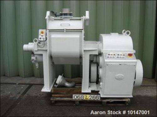 Used- Carbon Steel AMK Z-blade mixer "extrusion kneader",type VI-U, ceramic coating inside, capacity ± 200 liter (53 gallon)