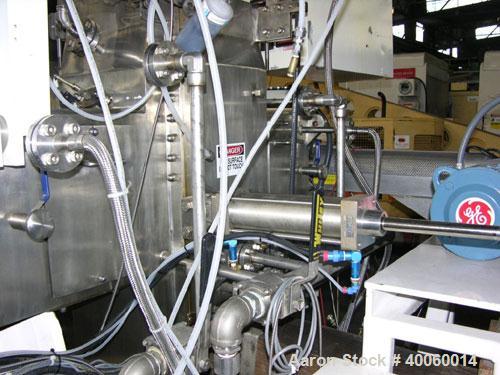 Used: AMK Mixtruder, 5.2 gallon working capacity. 316 stainless steel bowl and screw, 304 stainless steel arms, model VIV-20, 65 liter total capacity, 20 liter working capacity, tangential sigma blad...