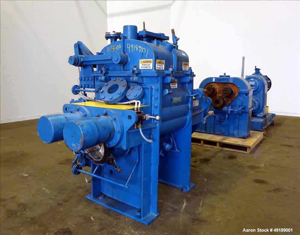 Used AMK Mixtruder, Approximately 30 Gallon Working Capacity, Stainless Steel.