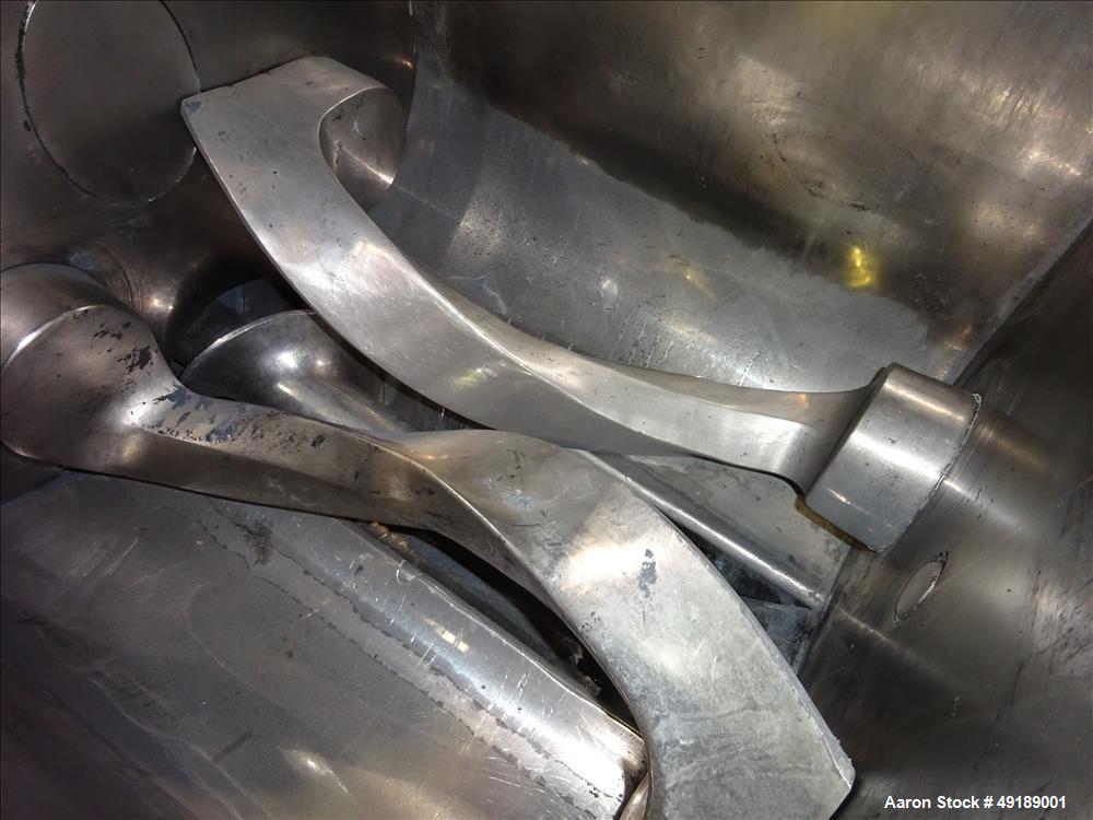 Used AMK Mixtruder, Approximately 30 Gallon Working Capacity, Stainless Steel.