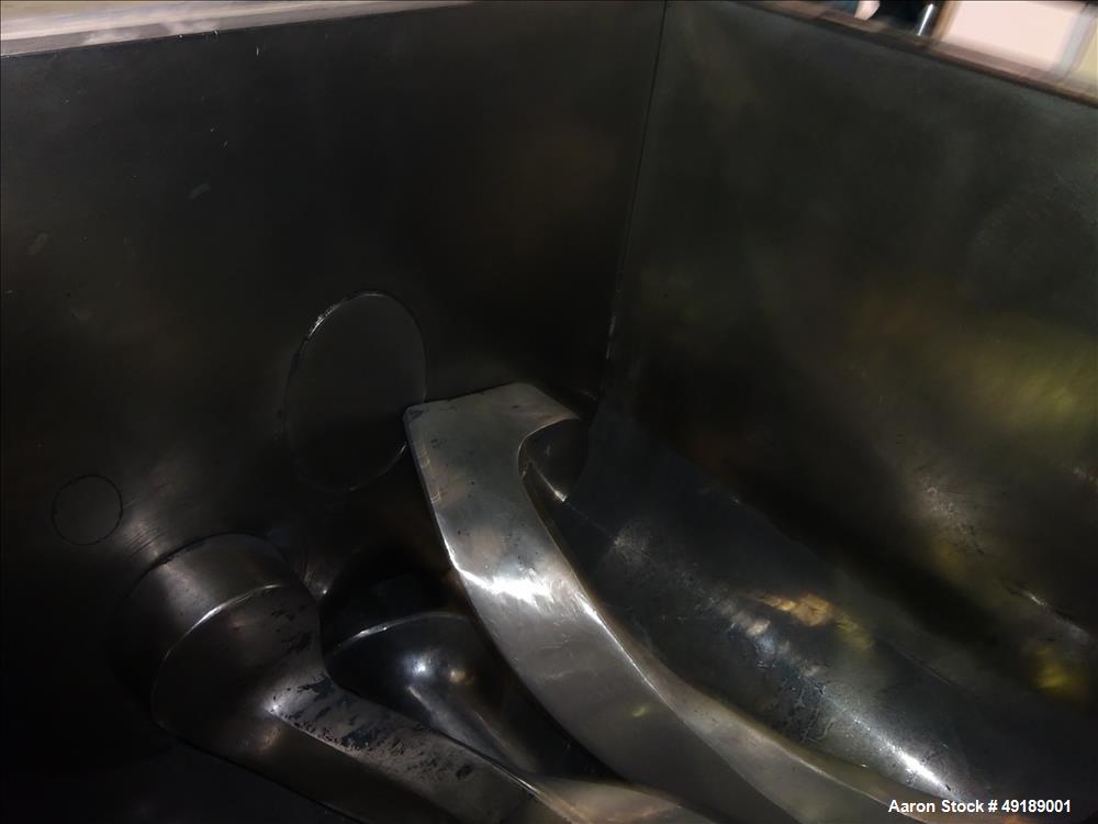 Used AMK Mixtruder, Approximately 30 Gallon Working Capacity, Stainless Steel.