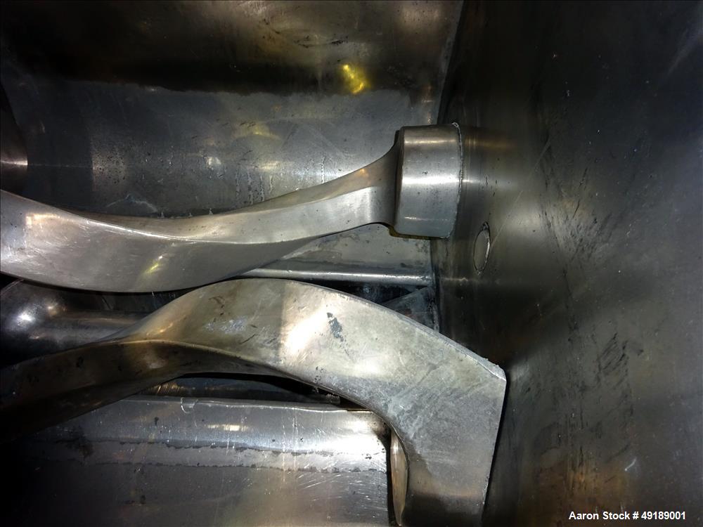 Used AMK Mixtruder, Approximately 30 Gallon Working Capacity, Stainless Steel.