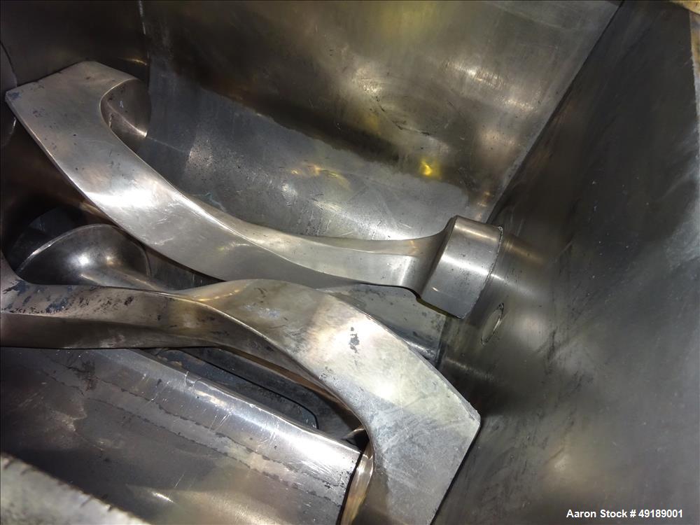 Used AMK Mixtruder, Approximately 30 Gallon Working Capacity, Stainless Steel.