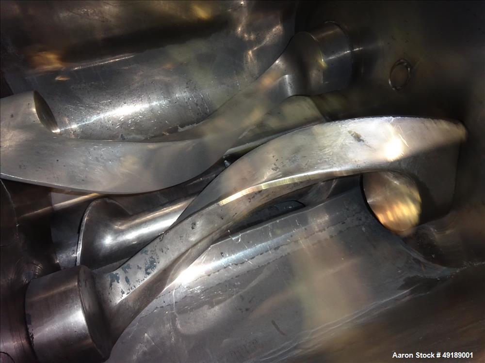 Used AMK Mixtruder, Approximately 30 Gallon Working Capacity, Stainless Steel.