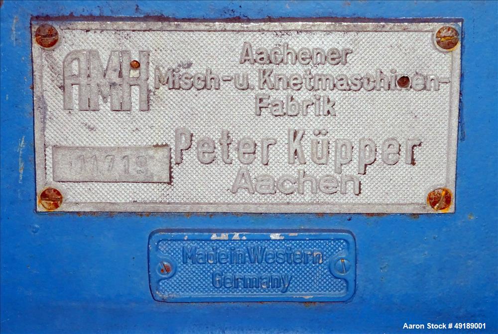 Used AMK Mixtruder, Approximately 30 Gallon Working Capacity, Stainless Steel.