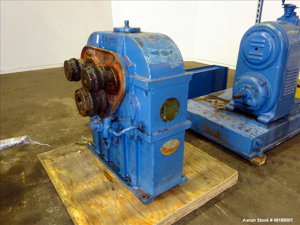 Used AMK Mixtruder, Approximately 30 Gallon Working Capacity, Stainless Steel.