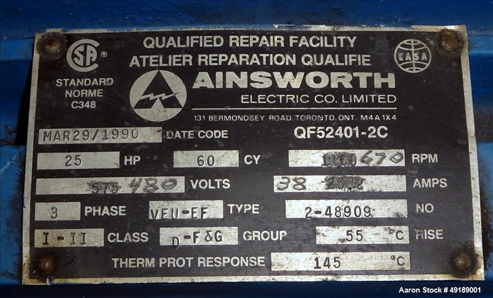Used AMK Mixtruder, Approximately 30 Gallon Working Capacity, Stainless Steel.