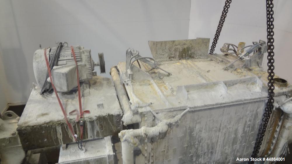 Used Aaron Process 500 Gallon Mixer Extruder, Model MX 500.  Carbon steel construction.  200 Hp main drive.