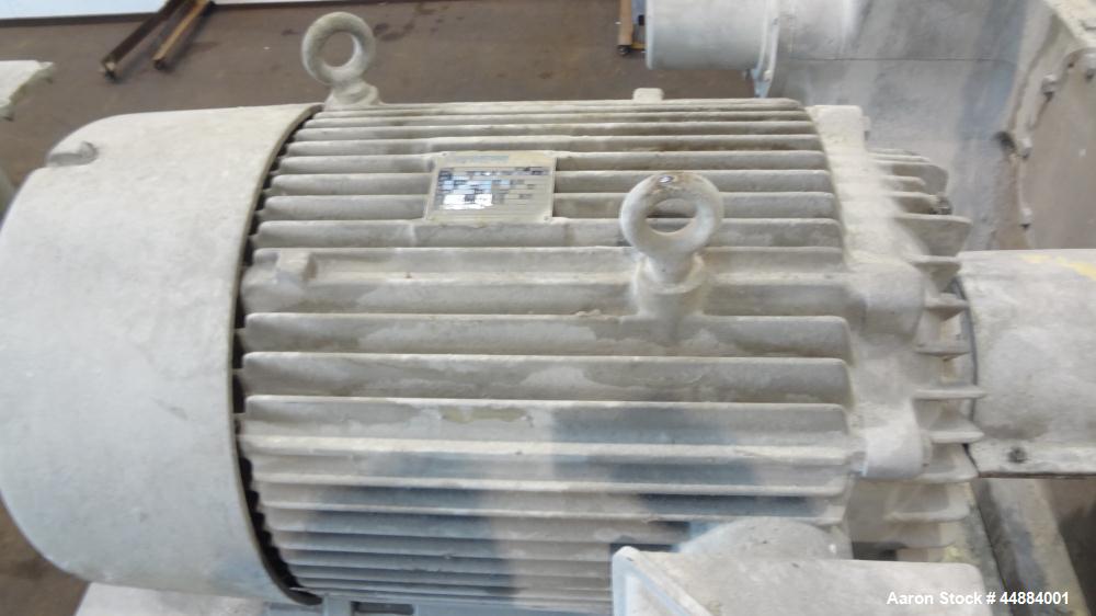 Used Aaron Process 500 Gallon Mixer Extruder, Model MX 500.  Carbon steel construction.  200 Hp main drive.
