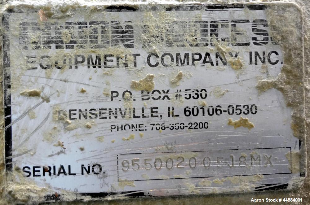 Used Aaron Process 500 Gallon Mixer Extruder, Model MX 500.  Carbon steel construction.  200 Hp main drive.