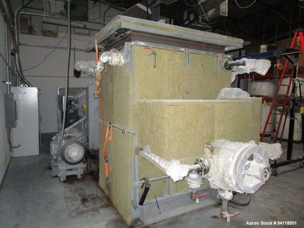 Used - Aaron Process 300 Gallon Sigma Blade Mixer Extruder. 450 Gallon Total Capacity. Carbon Steel Construction. Serial Number 93300150464MX.