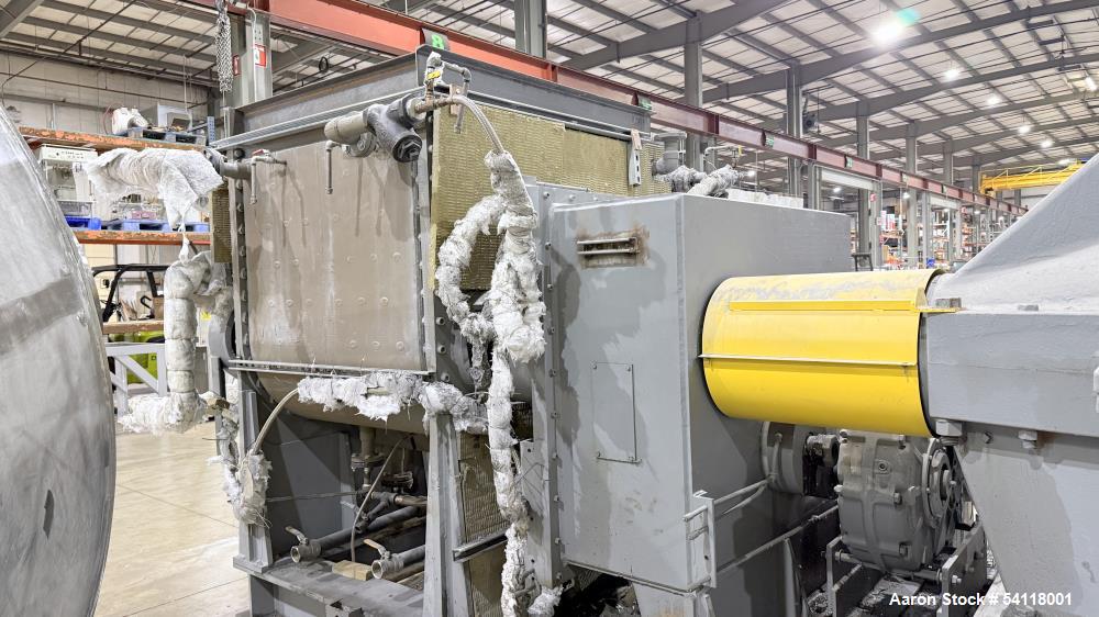 Used - Aaron Process 300 Gallon Sigma Blade Mixer Extruder. 450 Gallon Total Capacity. Carbon Steel Construction. Serial Number 93300150464MX.