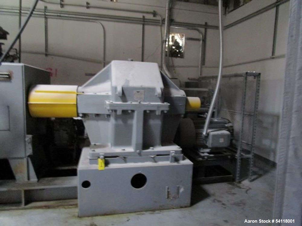 Used - Aaron Process 300 Gallon Sigma Blade Mixer Extruder. 450 Gallon Total Capacity. Carbon Steel Construction. Serial Number 93300150464MX.