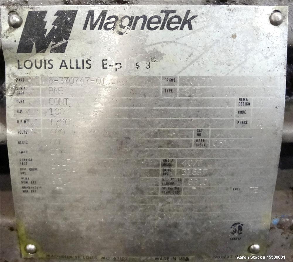 Used F. Aoustin Mixer Extruder, Model MXE 2500, 660 Gallon