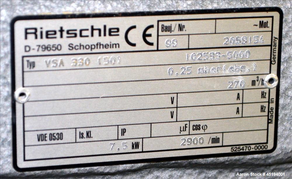 Used Aoustin Mixer Extruder, Model MXE 4000, 4000 Liter (1056 Gallon) Working C