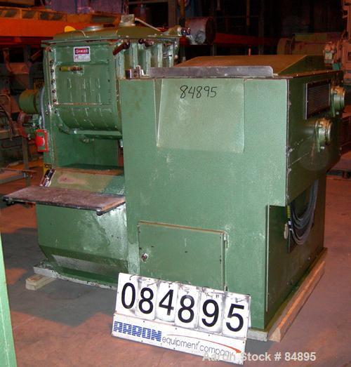 USED: Baker Perkins-Guittard mixer extruder, type ME15SL, 316 stainless steel. 26.5 gallon working capacity, 39.6 total. Carbon steel jacketed bowl, 20" left to right x 25-1/2" front to back x approx...