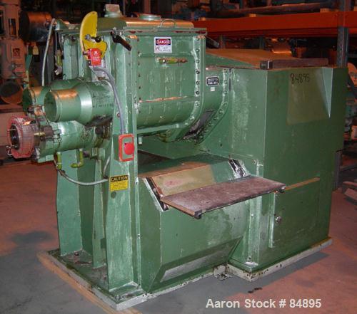 USED: Baker Perkins-Guittard mixer extruder, type ME15SL, 316 stainless steel. 26.5 gallon working capacity, 39.6 total. Carbon steel jacketed bowl, 20" left to right x 25-1/2" front to back x approx...