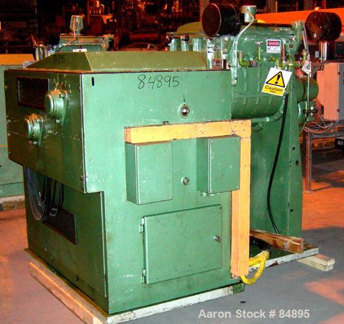 USED: Baker Perkins-Guittard mixer extruder, type ME15SL, 316 stainless steel. 26.5 gallon working capacity, 39.6 total. Carbon steel jacketed bowl, 20" left to right x 25-1/2" front to back x approx...