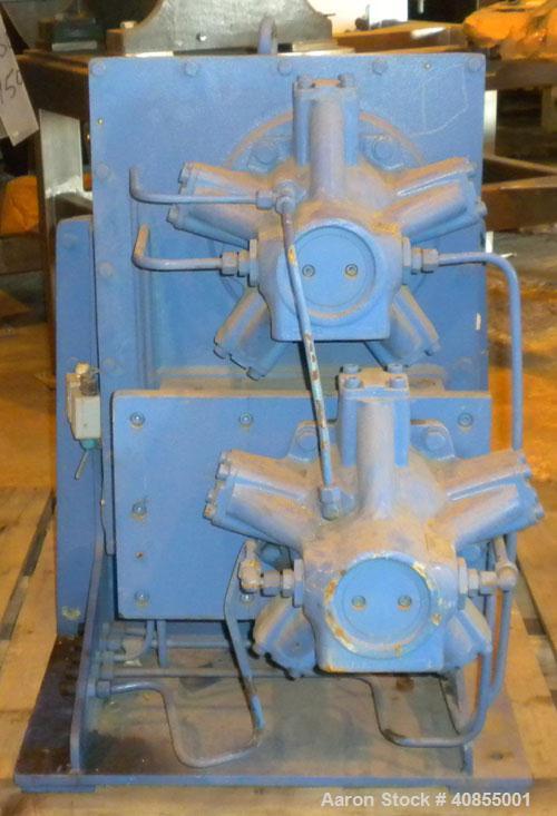 Used IKA Maschinenbau Double Arm Mixer/Extruder, 9.2 Gallon Working Capacity (13 total), Type HKD 50-VHVX, 316 Stainless Steel. Carbon steel jacketed bowl opening 15-3/8" left to right x 9-3/4" front...