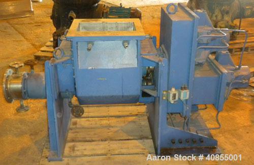 Used IKA Maschinenbau Double Arm Mixer/Extruder, 9.2 Gallon Working Capacity (13 total), Type HKD 50-VHVX, 316 Stainless Steel. Carbon steel jacketed bowl opening 15-3/8" left to right x 9-3/4" front...