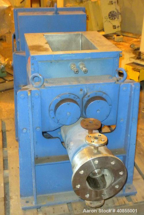 Used IKA Maschinenbau Double Arm Mixer/Extruder, 9.2 Gallon Working Capacity (13 total), Type HKD 50-VHVX, 316 Stainless Steel. Carbon steel jacketed bowl opening 15-3/8" left to right x 9-3/4" front...