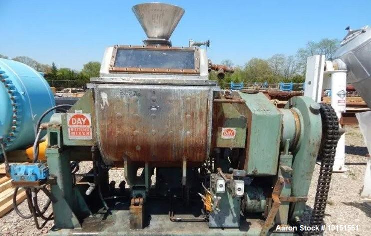 Used J.H. Day Stainless Steel Jacketed Mixtruder | 75 Gallon Working Capacity | 30+25 HP Hydraulics