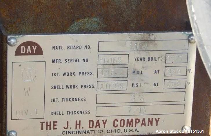 Used J.H. Day Stainless Steel Jacketed Mixtruder | 75 Gallon Working Capacity | 30+25 HP Hydraulics