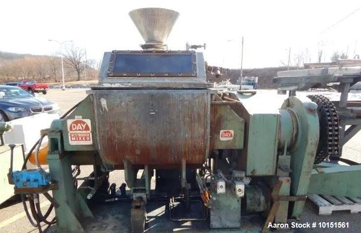 Used J.H. Day Stainless Steel Jacketed Mixtruder | 75 Gallon Working Capacity | 30+25 HP Hydraulics