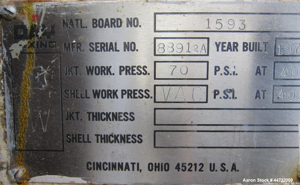 Used Stainless Steel J.H. Day Mixer Extruder, 100 Gallon Working Capacity