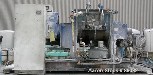 Used Jaygo Mixtruder, Model AME700SSF, Carbon Steel. Approximate 115 gallon working capacity, 225 total. Jacketed bowl approximately 35.43" front to back x 39.37" left to right x approximately 32" de...