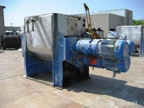 Used Jaygo mixer/extruder, 400 gallon working capacity, model MXE 1600L. Total capacity 575 gallons, 400 gallon working capacity. Bowl dimensions: 59" x 54-3/4" x approximately 54" deep. Shell and ja...