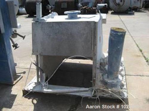 Used Jaygo mixer/extruder, 400 gallon working capacity, model MXE 1600L. Total capacity 575 gallons, 400 gallon working capacity. Bowl dimensions: 59" x 54-3/4" x approximately 54" deep. Shell and ja...
