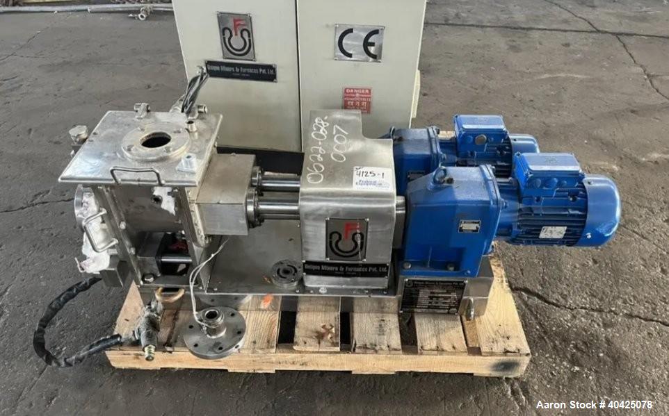 Used Unique Mixers & Furnaces MME-3 PVT Mixtruder – 6 Liter Stainless Steel Masticator Mixer Extruder