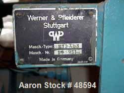 Used- Werner and Pfleiderer Mixer/Extruder, Type UK12-AU3