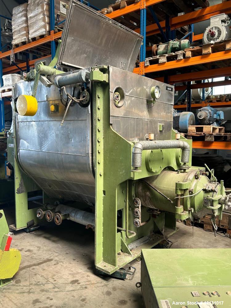 Used Werner & Pfleiderer UK2000AEL Sigma Mixer/Extruder – 316 SS, 793 Gallon Capacity
