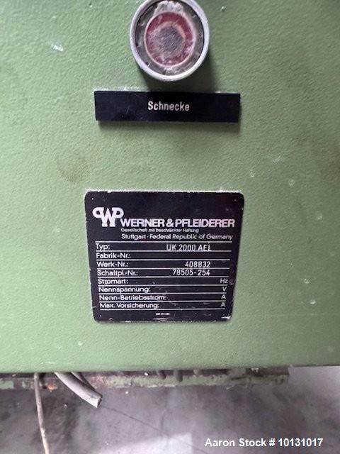 Used Werner & Pfleiderer UK2000AEL Sigma Mixer/Extruder – 316 SS, 793 Gallon Capacity