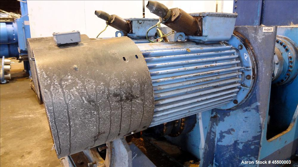 Used Winkworth Machinery Mixer Extruder, Model 63ZL/EMX, Approximate 2500 Liter (660 Gallon) Working Capacity, 3800 Liter (1000 Gallon) Total, 304 Stainless Steel Product Contact Areas. Carbon steel ...