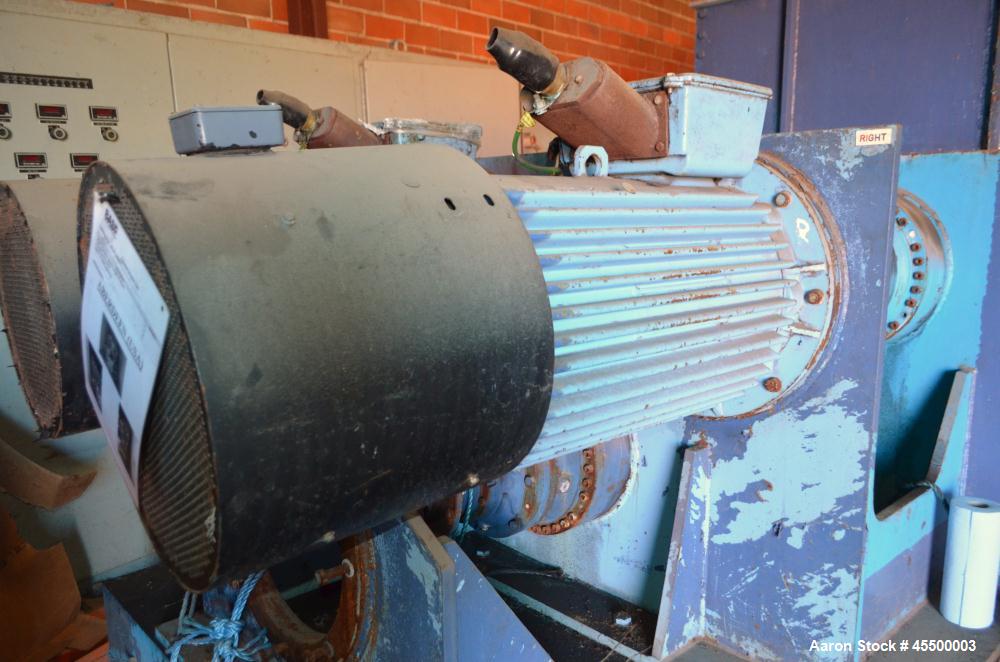 Used Winkworth Machinery Mixer Extruder, Model 63ZL/EMX, Approximate 2500 Liter (660 Gallon) Working Capacity, 3800 Liter (1000 Gallon) Total, 304 Stainless Steel Product Contact Areas. Carbon steel ...