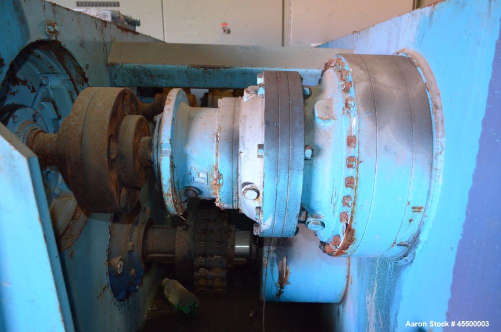 Used Winkworth Machinery Mixer Extruder, Model 63ZL/EMX, Approximate 2500 Liter (660 Gallon) Working Capacity, 3800 Liter (1000 Gallon) Total, 304 Stainless Steel Product Contact Areas. Carbon steel ...