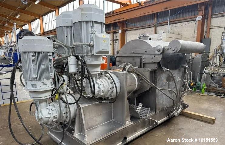 Used Winkworth ZX500-6 Z-Blade Mixer/Extruder | 500L Working | Vacuum Lid | Jacketed | 304 SS | With Tool Temp Units