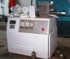 USED: Baker Perkins/Guittard Lab Mixtruder, model LEX8. 2.11 gallon(8 liters) working capacity. 304 stainless steel contact parts.Jacketed bowl, sigma blades. Mixing blade speeds: 29 rpm front blade,...