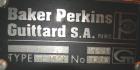 USED: Baker Perkins-Guittard mixer extruder, type ME15SL, 316 stainless steel. 26.5 gallon working capacity, 39.6 total. Carbon steel jacketed bowl, 20