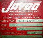 Used Jaygo Mixtruder, Model AME700SSF, Carbon Steel. Approximate 115 gallon working capacity, 225 total. Jacketed bowl approximately 35.43