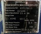Used Winkworth Machinery Mixer Extruder, Model 63ZL/EMX, Approximate 2500 Liter (660 Gallon) Working Capacity, 3800 Liter (1000 Gallon) Total, 304 Stainless Steel Product Contact Areas. Carbon steel ...
