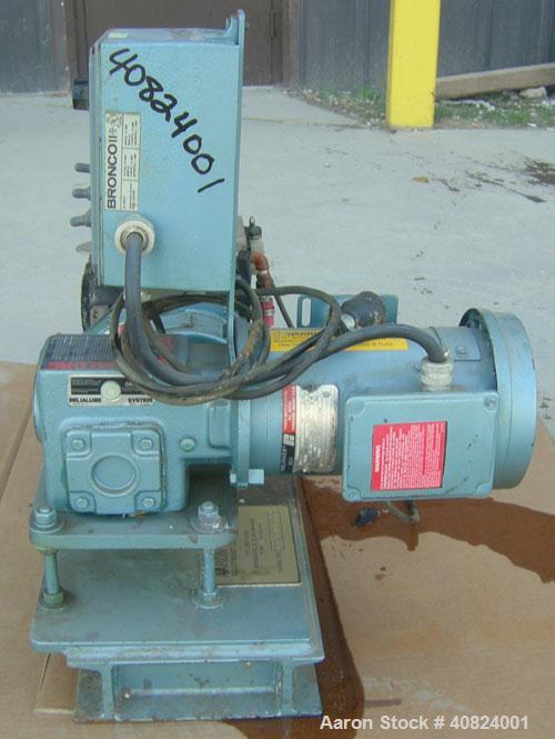 Used Aaron Process Equipment Lab Size Double Arm Mixer, 1/4 gallon working capacity, T304 stainless steel.Jacketed bowl 4" left to right x 5 3/4" front to back x 5" deep, rated 100 psi.Sigma tangenti...